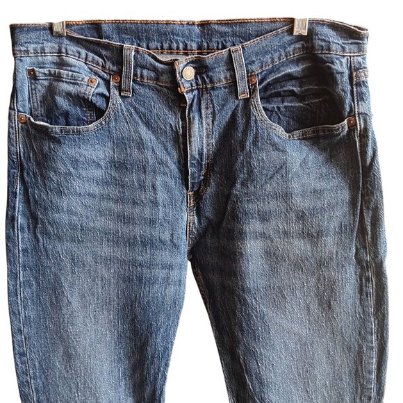 34x34 Levis 527 Bootcut Mens Jeans Blue Denim Mid-Rise Classic Fit - Picture 4 of 7